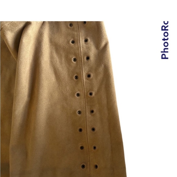 Express suede tan hippie western skirt size 4 - Picture 5 of 8